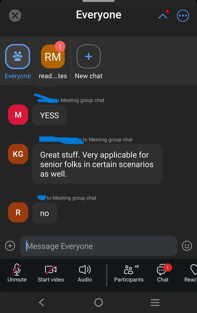 WhatsApp testimonial